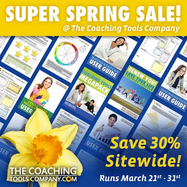 Click to enjoy 30% off all Coaching Tools in the Spring Sale, until March 31, 2021